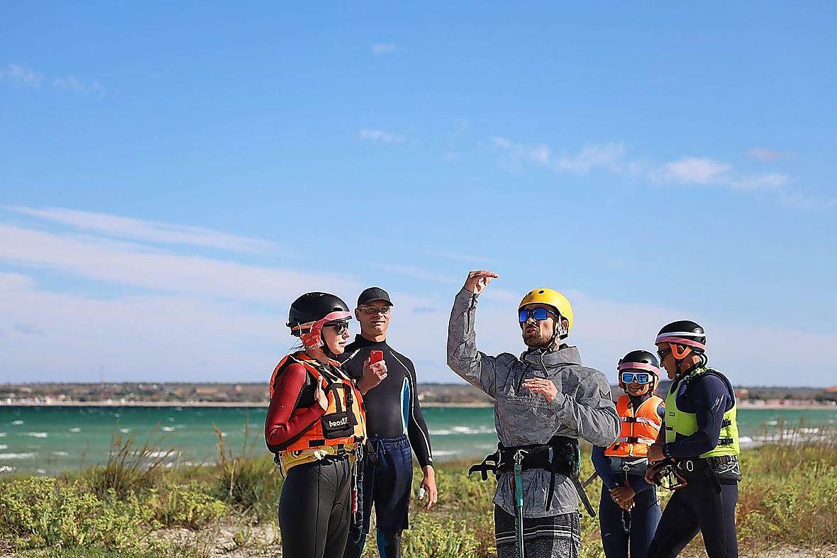 Kids kitesurf beach lesson in Zanzibar